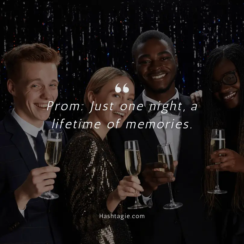 Prom night captions  example image