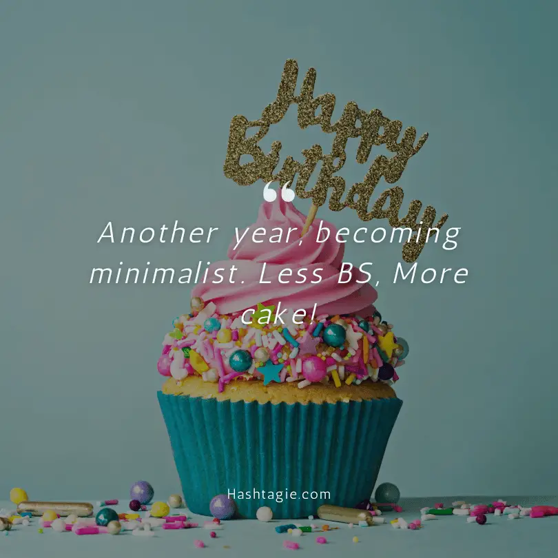 Quirky birthday captions  example image