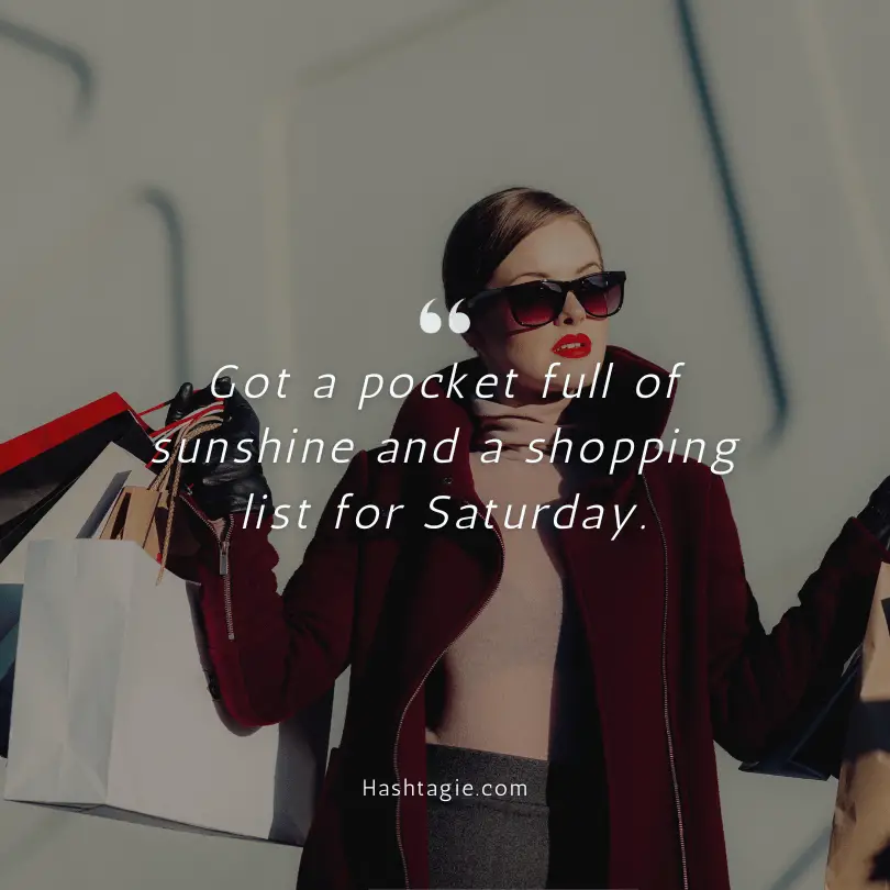 Saturday Shopping Captions example image