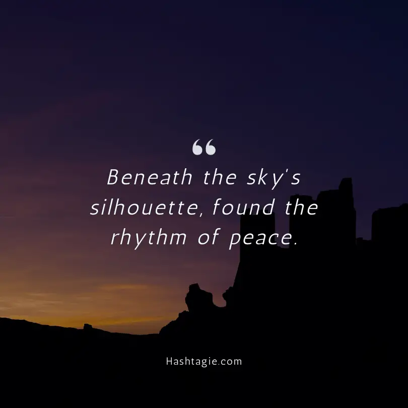 Sky captions for silhouette pictures example image