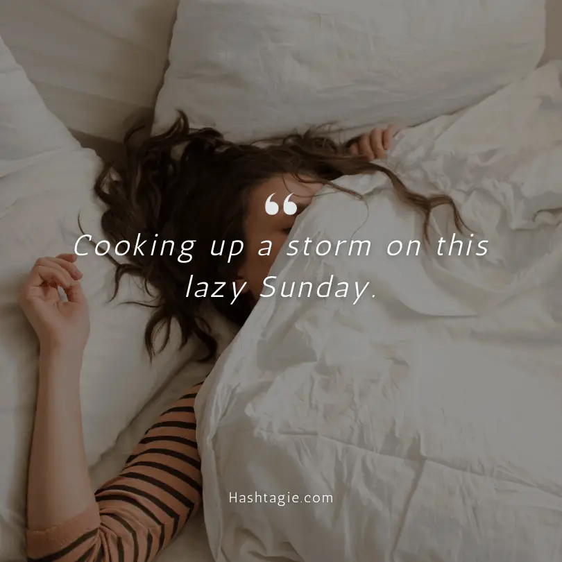 Sunday cooking Instagram captions example image