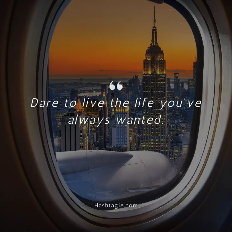 Travel motivation captions example image