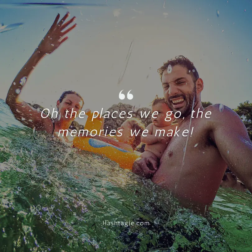 Vacation captions for families example image