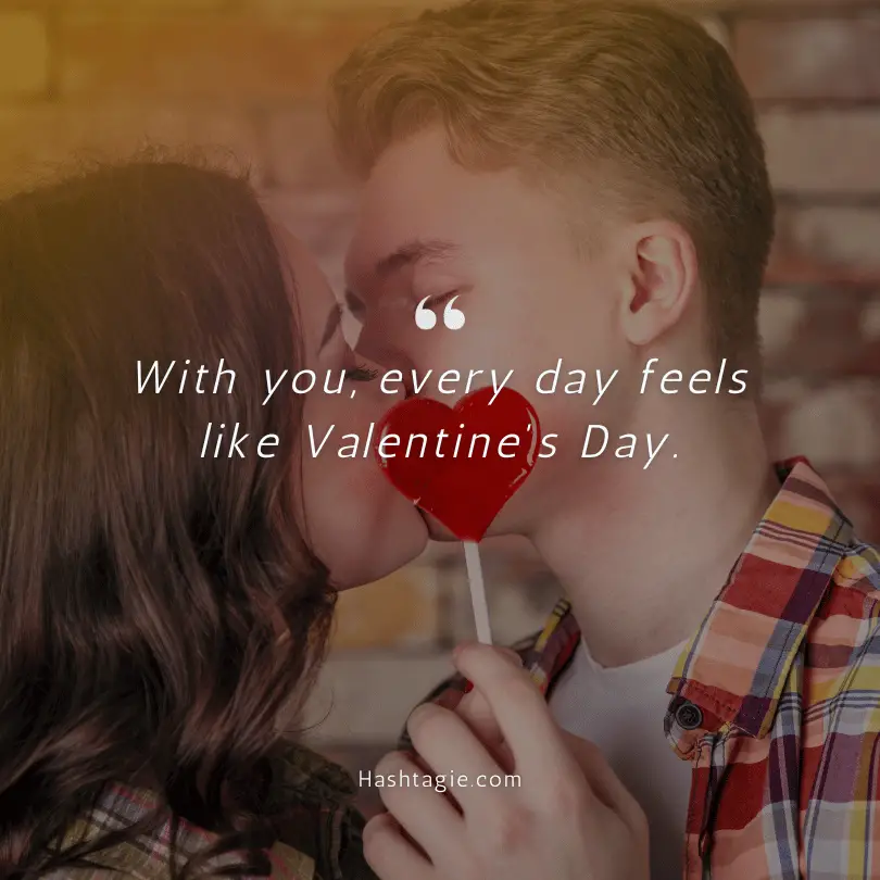 Valentine's Day love captions  example image