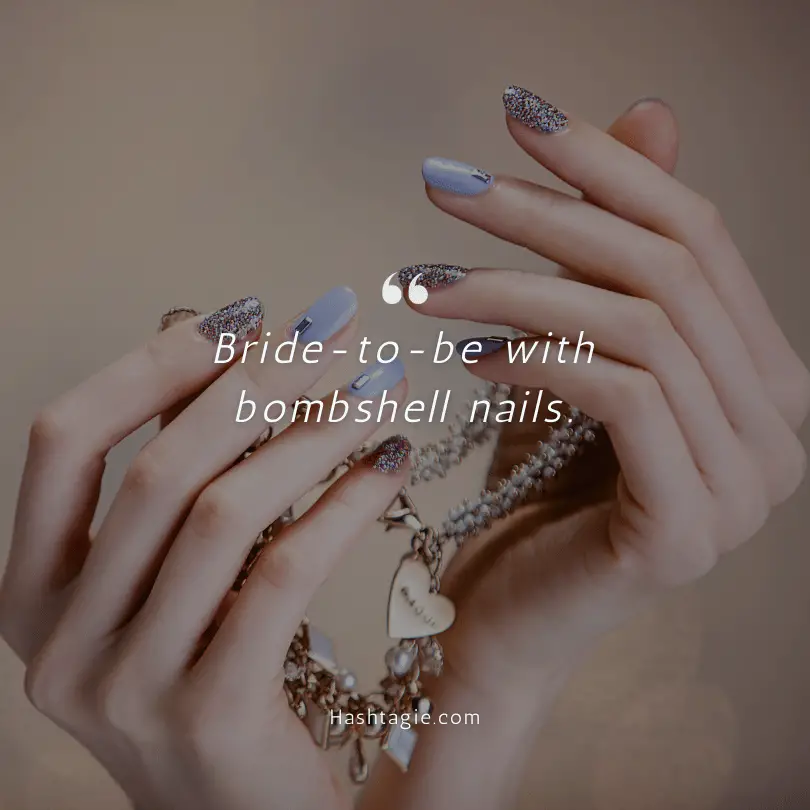 Wedding Nail Captions example image